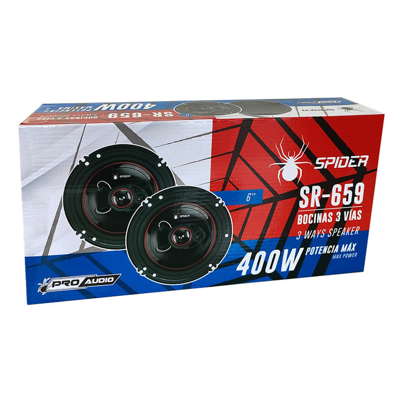 Bocina Spider 6 Pulgadas Pro Audio 3 Vías Potencia Rms 80 W Max Potencia 400 W