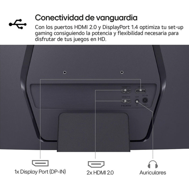 Monitor LG Ultragear 27 Qhd Curvo 1000r, 1ms Freesync 180hz