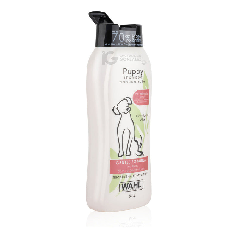 Shampoo Para Perros Wahl® Con Formula Natural De Aloe Aciano Y Glicerina Ideal Para Mascotas De Piel Sensible Puppy Uso En Todo Tipo De Razas
