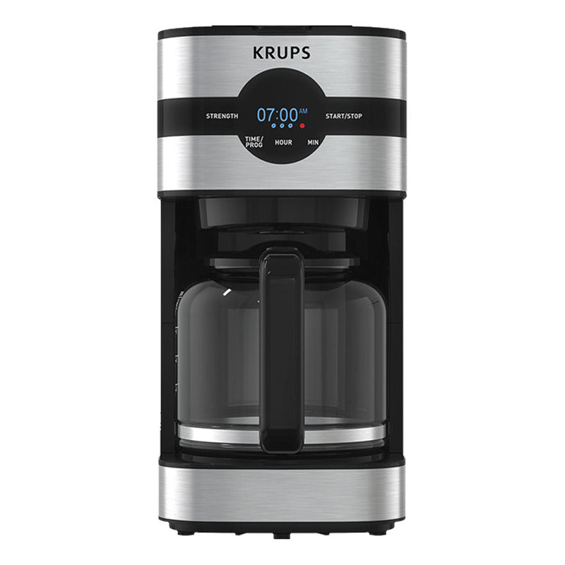 Cafetera Krups Máquina Simply Brew Digital, Capacidad De Hasta 10 Tazas, Filtro Permanente Lavable, Sistema Antigoteo