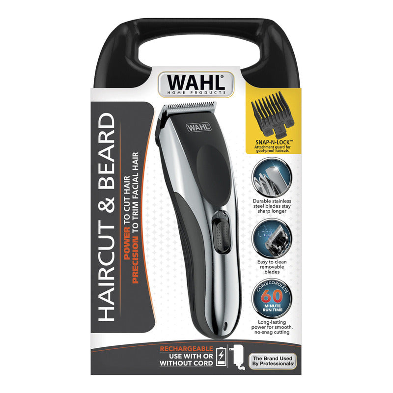 Kit De Máquina Rasuradora Inalámbrica Wahl, Para Cabello Y Barba, 22 Accesorios Incluidos, Cuchillas De Acero Inoxidable. Modelo 9639-2201mx