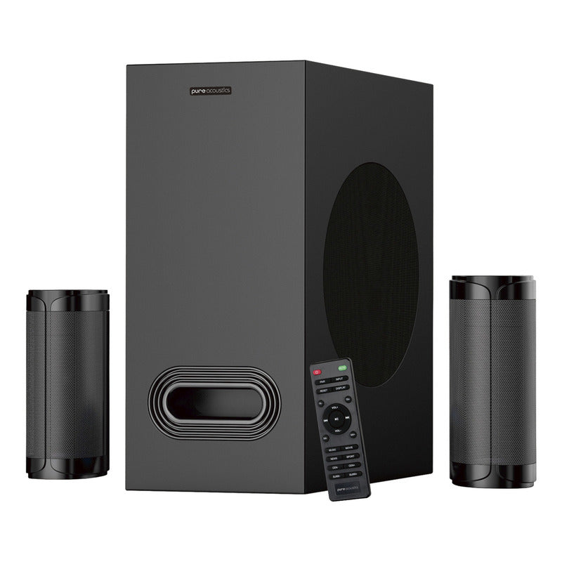 Barra De Sonido Pure Acoustics Para Smart Tv Con Subwoofer Y Bocinas Bluetooth 210w Cine En Casa