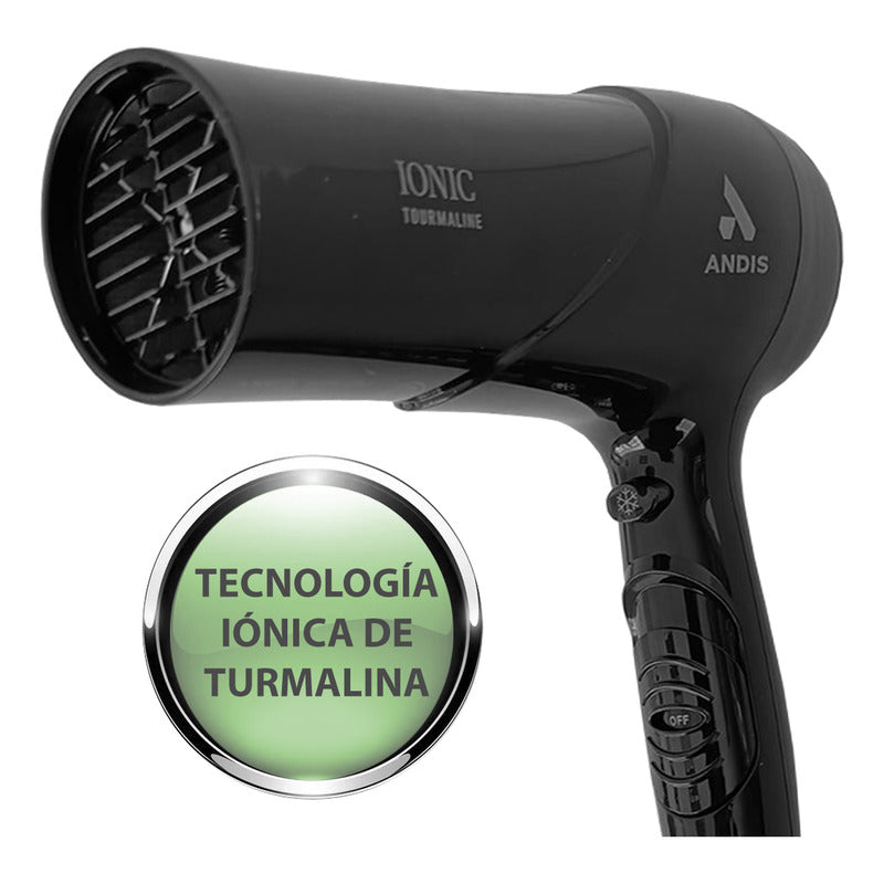 Secadora De Cabello Andis Ionica Turmalina 1875w Negra Lcs-1
