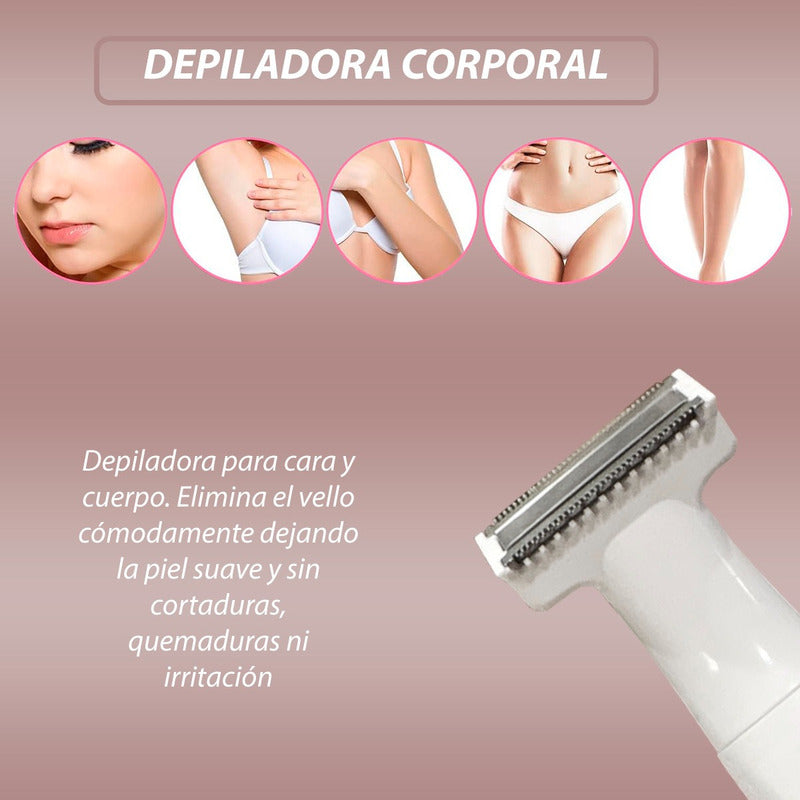 Depiladora Pure Silk Cara Cuerpo Bikini Cuchilla Doble Cara