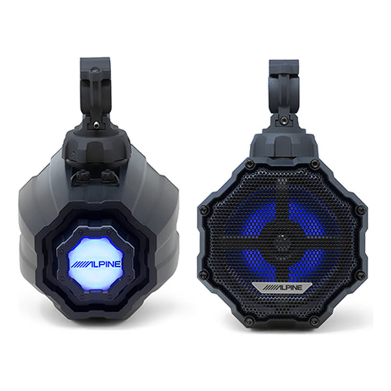 Bocinas Alpine 6.5 Para Cuatrimoto, Rzr O Atv's Con Luz Rgb, Bocinas Marinas Para Lancha Yate Resistentes A La Intemperie, Coaxial De 2 Vías Todo Terreno