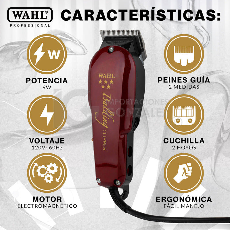 Máquina Cortadora De Pelo Wahl® Professional 5 Star Clipper Balding 8110 Original Con Holograma De Autenticidad 127v