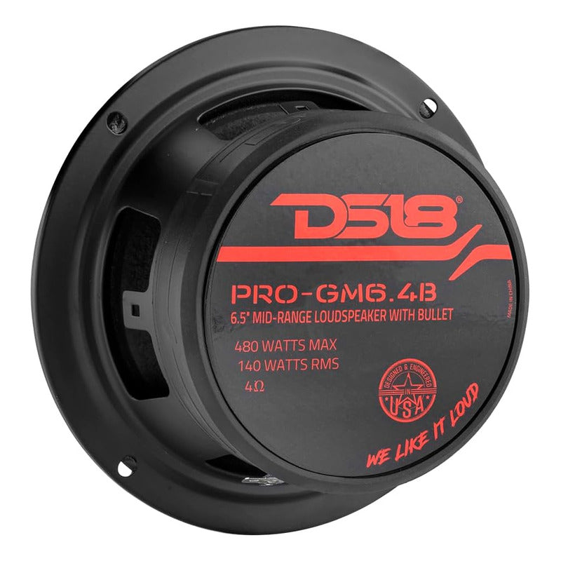 Bocinas Medio Rango 6.5 Ds18 Con Bala, 480 Watts Pro-gm6.4b