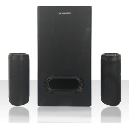Barra De Sonido Pure Acoustics Para Smart Tv Con Subwoofer Y Bocinas Bluetooth 210w Cine En Casa