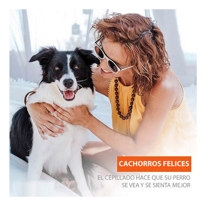 Cepillo Para Mascotas Wahl Mango Ergonomico, Cepillo De Cerdas De Acero Inoxidable, Modelo 858500