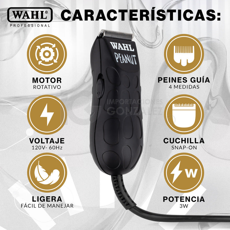 Máquina Recortadora Wahl® Professional Terminadora Peanut 8655-200 Color Negra 120v