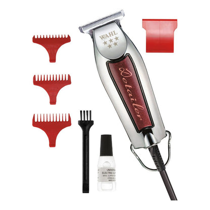 Máquina Terminadora Wahl Detailer 5 Stars Profesional Con Holograma De Autenticidad Trimmer Especial Para Estéticas Y Barberías Color Plateado/tinto