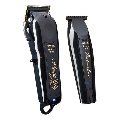 Maquinas Para Cortar Cabello Barber Combo Black Cordless Wahl Con Holograma De Autenticidad Trimmer Detailer Li + Clipper Magic Clip Para Barberías Y Estéticas