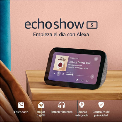 Asistente Virtual Echo Show 5 (3rd Gen) Con Alexa Carbón Amazon