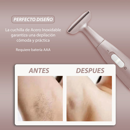 Depilador Pure Silk Trimmer Zona Intima Axilas Y Piernas Electrico Usa Bateria Aaa Sin Irritación