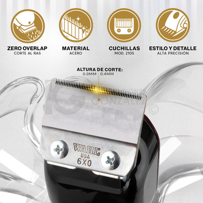 Máquina Cortadora De Pelo Wahl® Professional 5 Star Clipper Balding 8110 Original Con Holograma De Autenticidad 127v