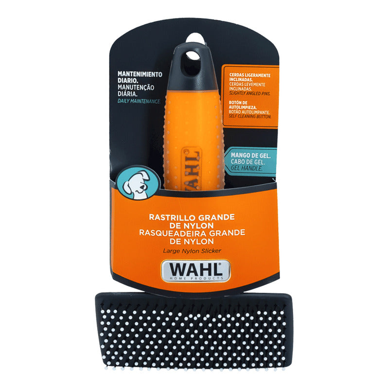 Cepillo De Nylon Grande Wahl Mango De Gel Cepillo Para Perro