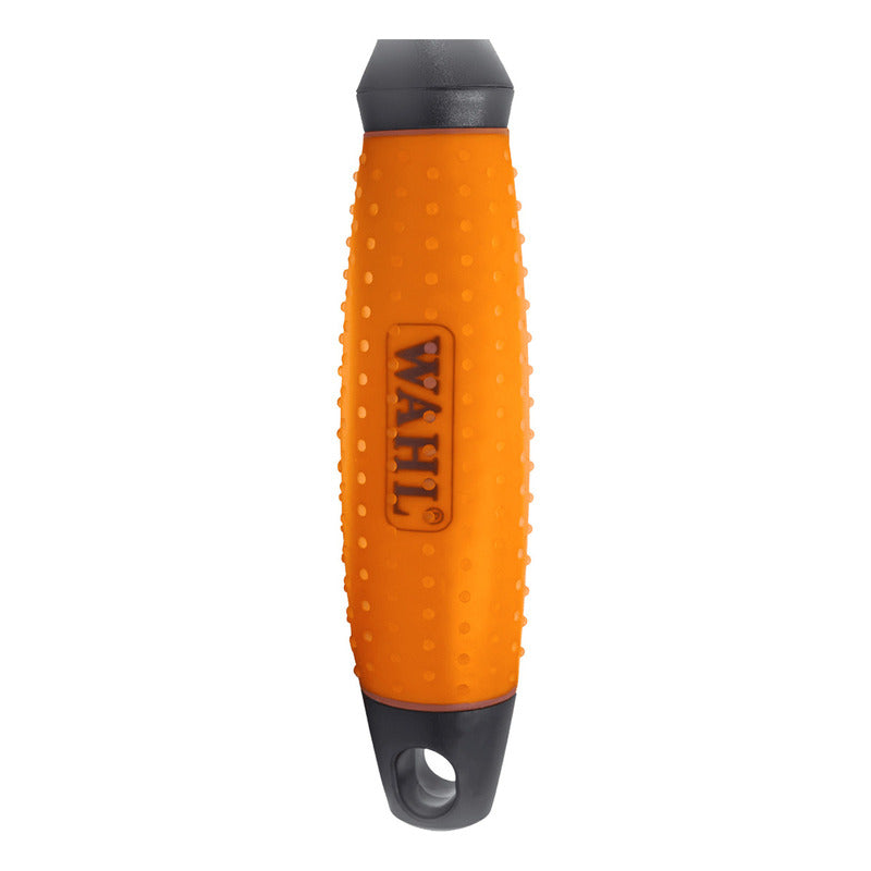 Cepillo Para Perros Y Gatos Grande En Forma De Rastrillo Con Mango De Gel Texturizado Professional Wahl® Ideal Para Mascotas De Pelo Largo Y Mediano Color Negro/naranja