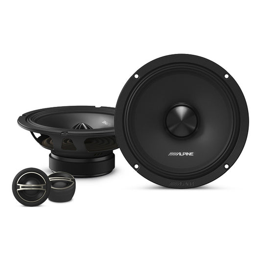 Kit De Bocinas Alpine 6.5 Dm-65c Altavoces Coaxiales 2 Vías Color Negro