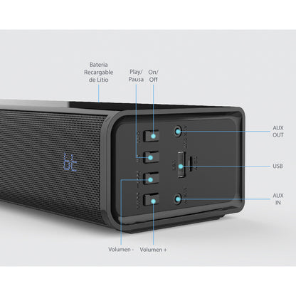 Bocina Portátil Pure Acoustics Con Karaoke Y 2 Micrófonos Bt