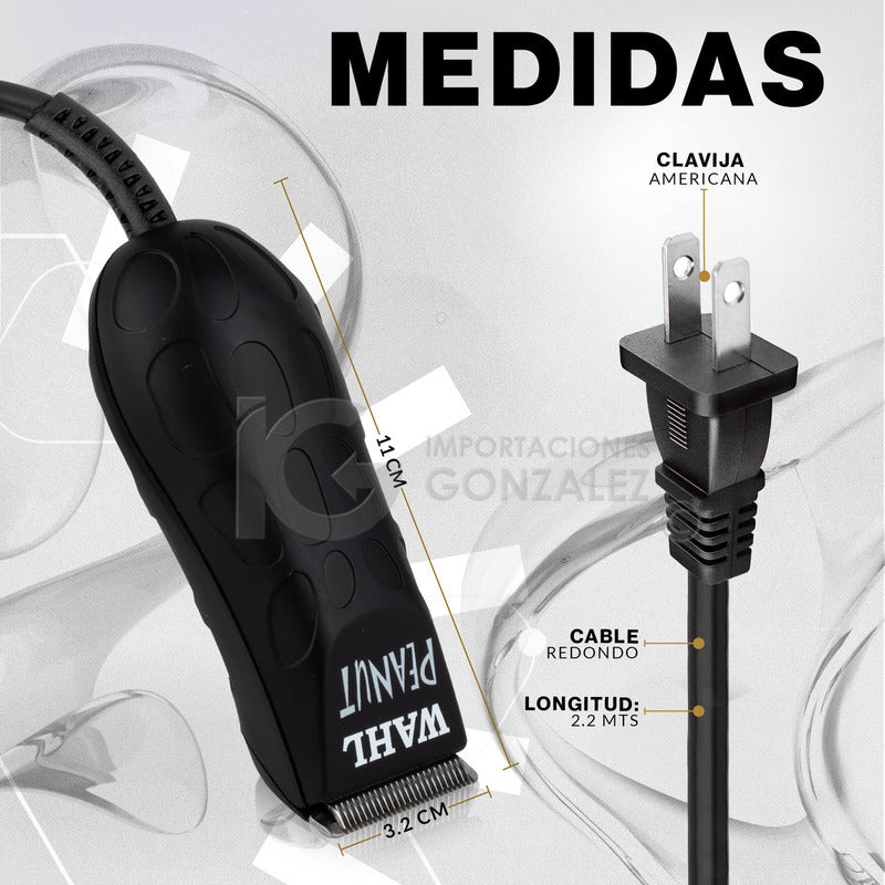 Máquina Recortadora Wahl® Professional Terminadora Peanut 8655-200 Color Negra 120v