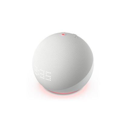 Bocina Amazon Echo Dot 5th Gen Con Reloj Y Alexa Blanco