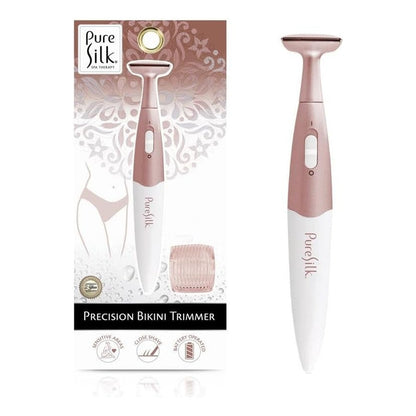Depilador Pure Silk Trimmer Zona Intima Axilas Y Piernas Electrico Usa Bateria Aaa Sin Irritación