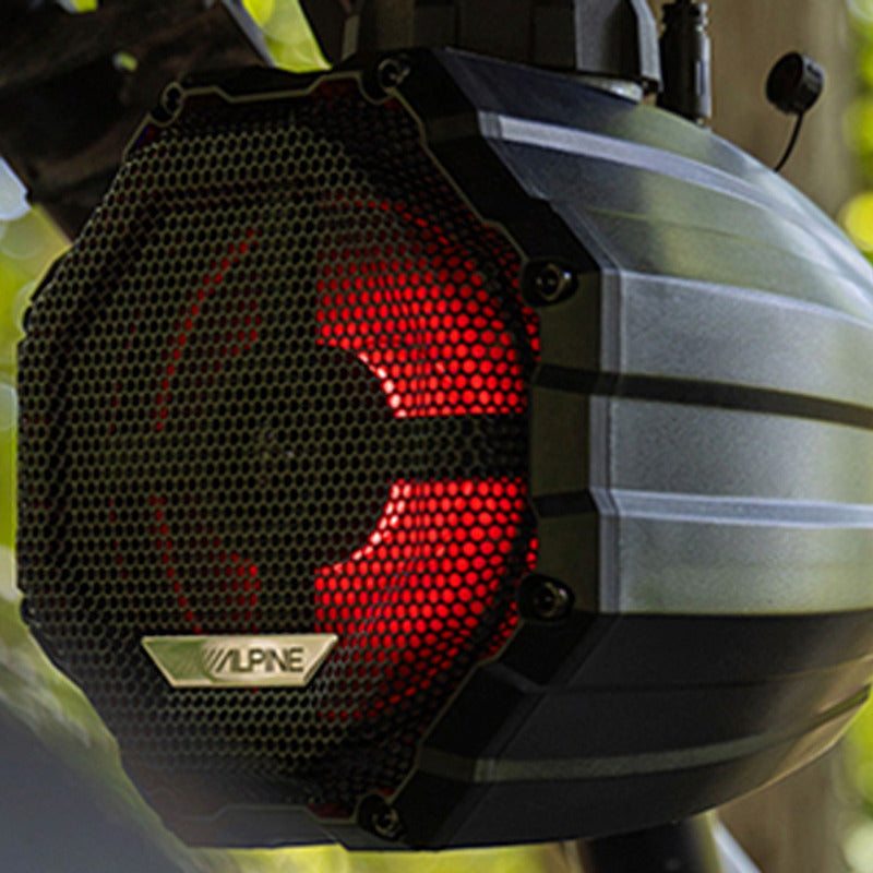 Par De Bocinas Alpine Bocina Cápsula Resistente Luz Rgb