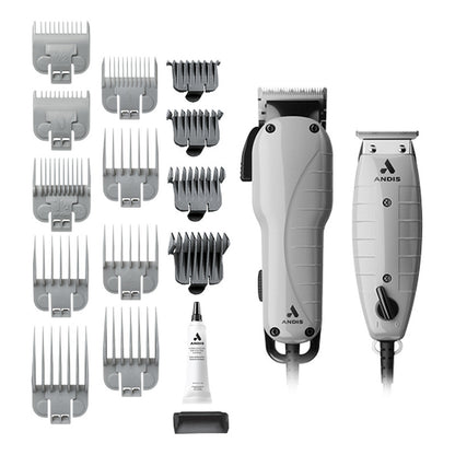Maquina Rasuradora De Cabello Y Trimmer Andis Barber Combo Kit Profesional Para Estéticas Y Barberías 66615