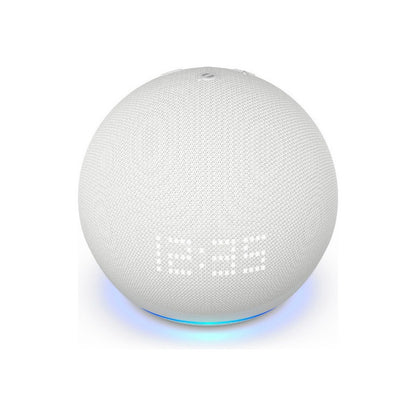 Asistente Virtual Amazon Echo Dot 5ta Gen Con Reloj Blanco