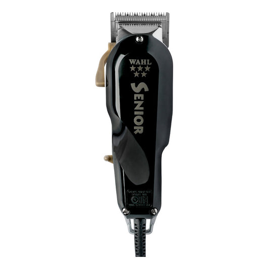 Máquina Cortadora De Pelo Wahl® Senior Profesional Para Barberia Y Estética Original Con Holograma Motor V9000 Clipper De Uso Rudo 8545 Color Negro