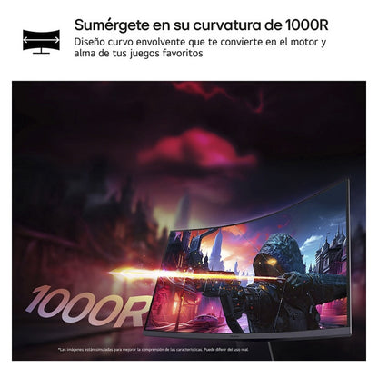 Monitor LG Ultragear 27  Qhd Curvo 1000r, 1ms Freesync 180hz
