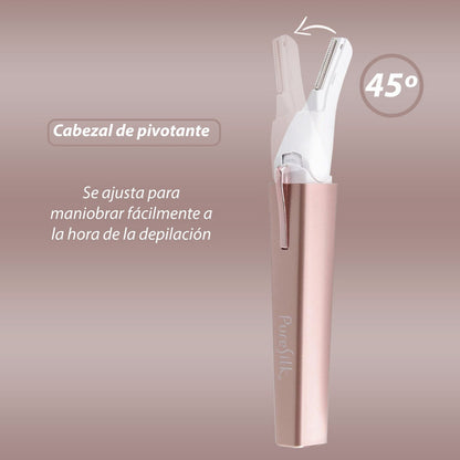 Depiladora Y Rasuradora Pure Silk Cara, Bikini Y Áreas Delicadas Luz Led Ideal Para Zonas Íntimas