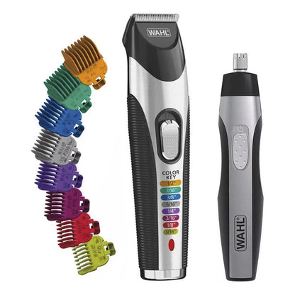 Recortadora Barba Y Bigote Wahl Color Pro Deluxe Inalambrica Color Plateado