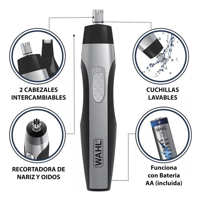 Combo Wahl Pro Deluxe Maquinas Para Barba Bigote Nariz Oidos