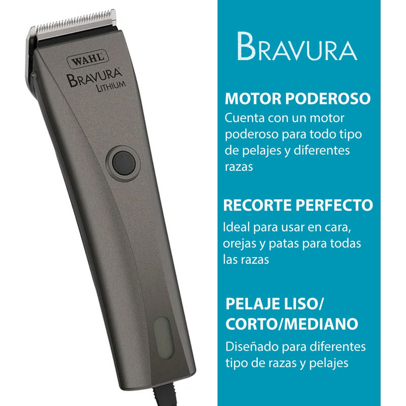 Máquina Rasuradora Perro Profesional Wahl Bravura Inalambric