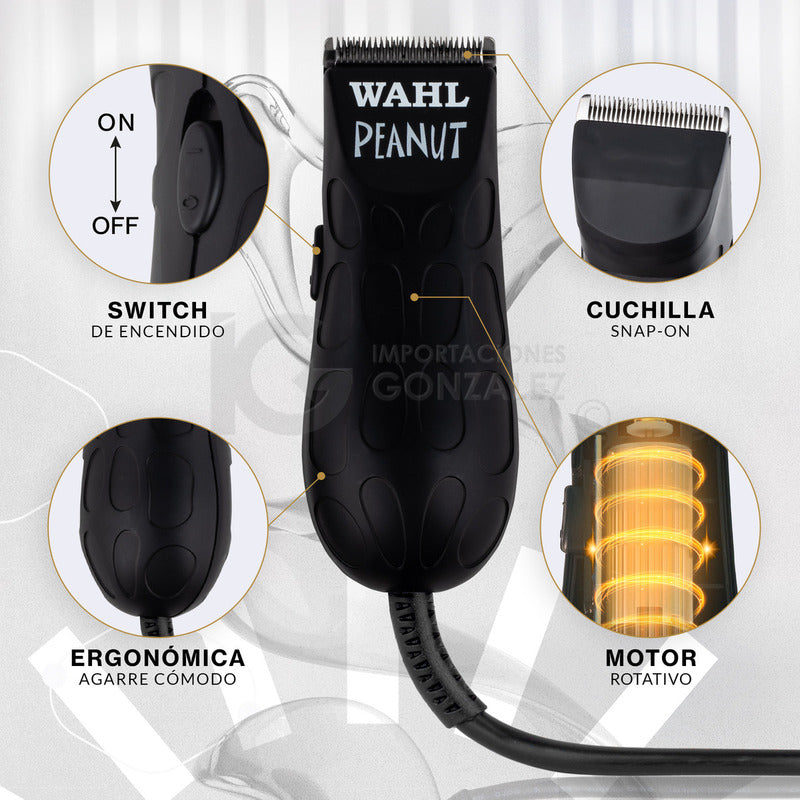 Máquina Recortadora Wahl® Professional Terminadora Peanut 8655-200 Color Negra 120v