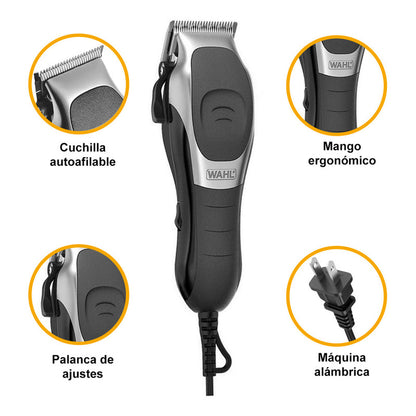 Máquina Rasuradora Wahl Deluxe Cuchilla Autoafilable Color Plateado