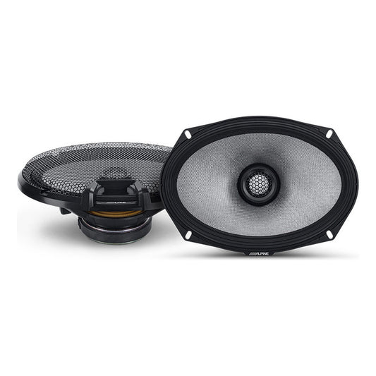 Bocina Tipo Tweeter Alpine R2s69 Para Motos Y Cuatriciclos Color Negro 6  X 9  X 2 Unidades