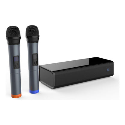 Bocina Portátil Pure Acoustics Singbar Con Karaoke Y 2 Micrófonos Color Negro