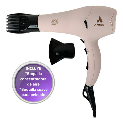Secadora De Cabello Ionica Andis Con Turmalina 1875w 3 Vel
