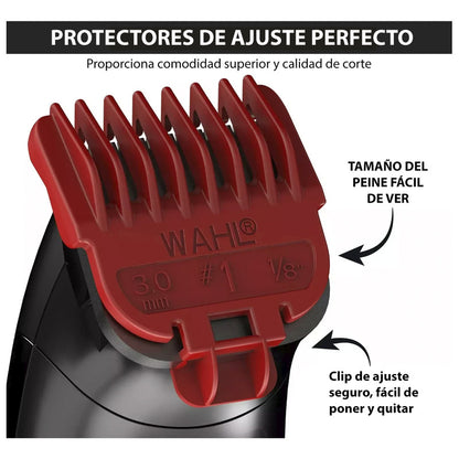 Combo Wahl Pro Deluxe Maquinas Para Barba Bigote Nariz Oidos