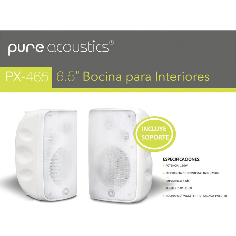 Bocinas Pasivas Para Exterior Pure Acoustics Ipx65 150w