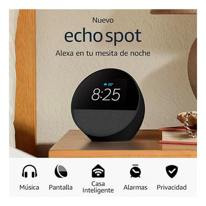 Amazon Echo Spot Bocina Y Despertador Inteligente Negro B0bf