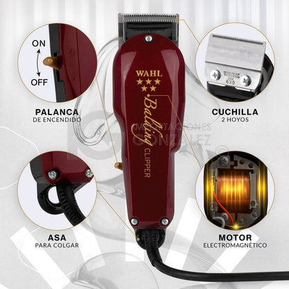 Máquina Cortadora De Pelo Wahl® Professional 5 Star Clipper Balding 8110 Original Con Holograma De Autenticidad 127v