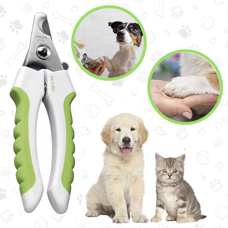 Corta Uñas Para Mascotas Perros Y Gatos Medianos Andis Tijera De Acero Inoxidable Color Verde