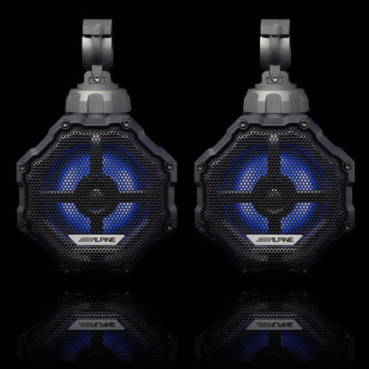 Par De Bocinas Alpine Bocina Cápsula Resistente Luz Rgb