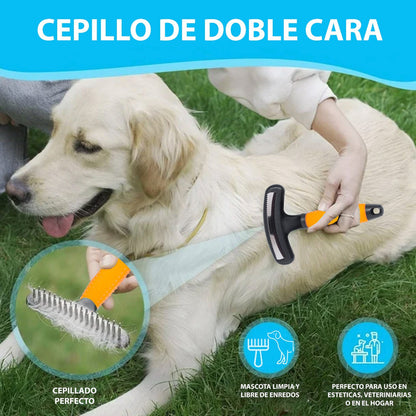 Cepillo Doble Cabezal Wahl Para Perro Rastrillo Y Cepillo
