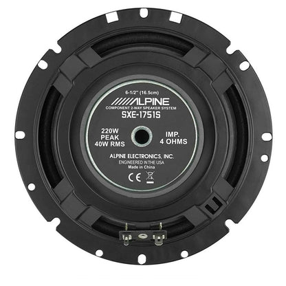 Bocina Alpine 6.5 Altavoces 2 Vías Con Componentes Sxe-1751s