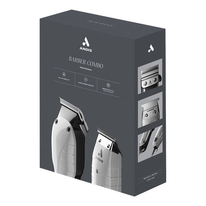 Maquina Rasuradora De Cabello Y Trimmer Andis Barber Combo Kit Profesional Para Estéticas Y Barberías 66615