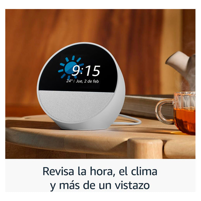 Amazon Echo Spot Bocina Y Despertador Inteligente Blanco